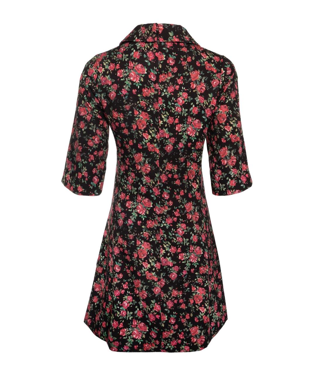 DOLCE&GABBANA Черное шелковое повседневное платье, фото 3