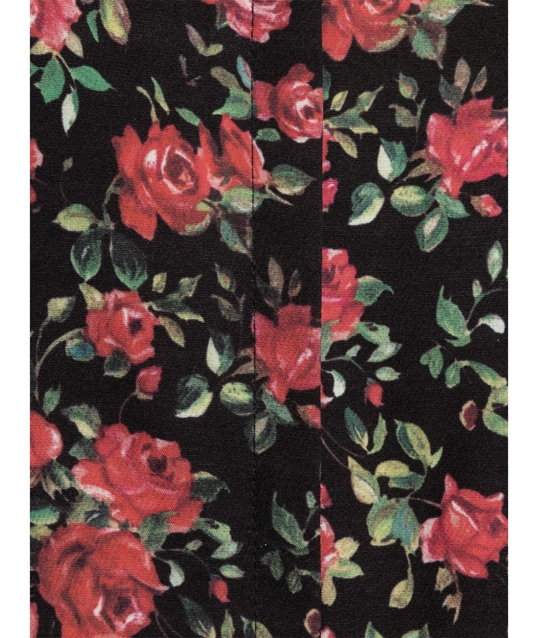 DOLCE&GABBANA Черное шелковое повседневное платье, фото 4