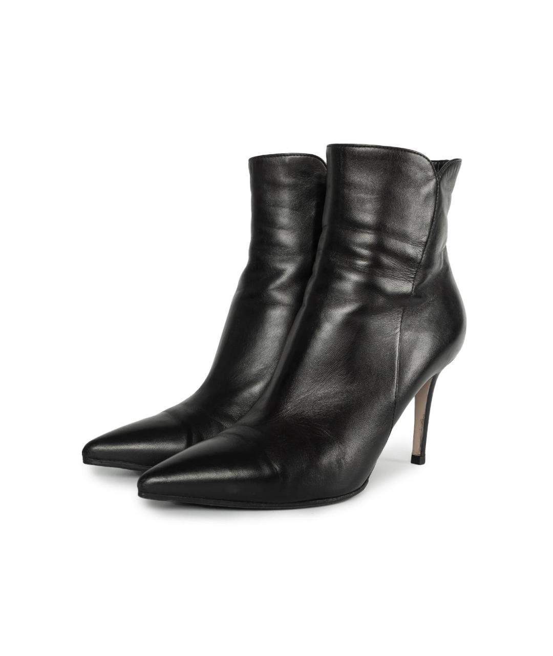 GIANVITO ROSSI Черные кожаные ботильоны, фото 3