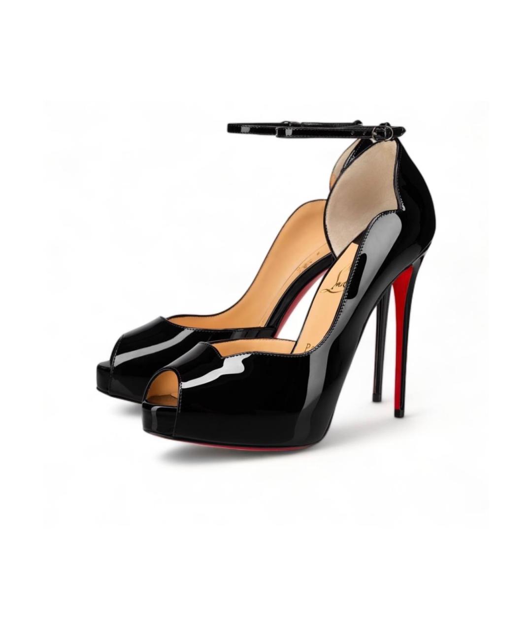 CHRISTIAN LOUBOUTIN Черные туфли из лакированной кожи, фото 2