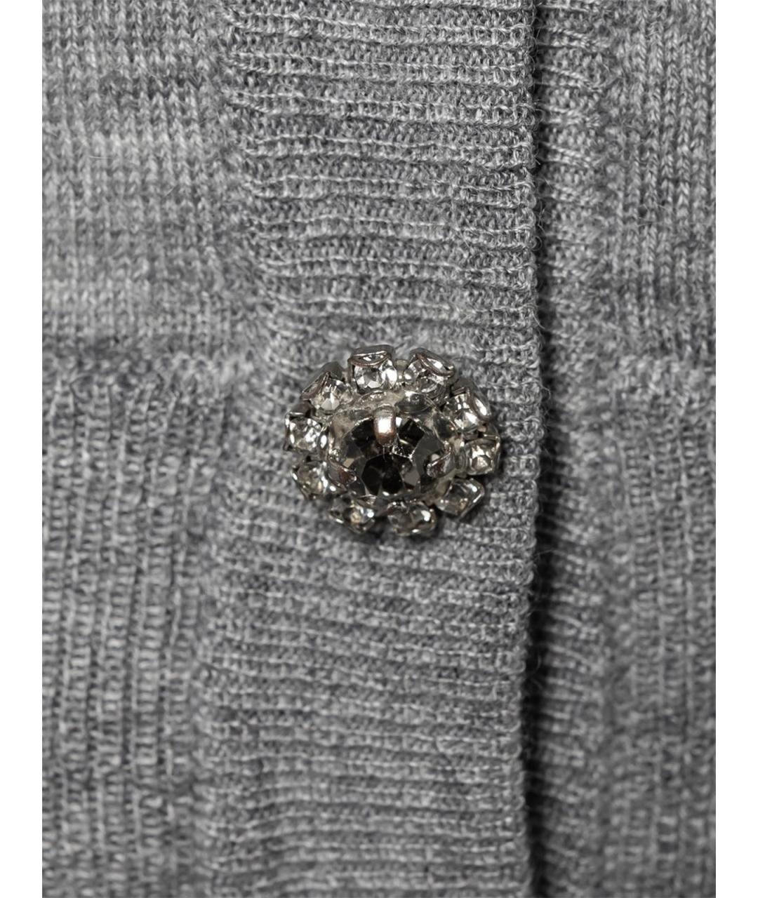 DOLCE&GABBANA Серый кашемировый кардиган, фото 4