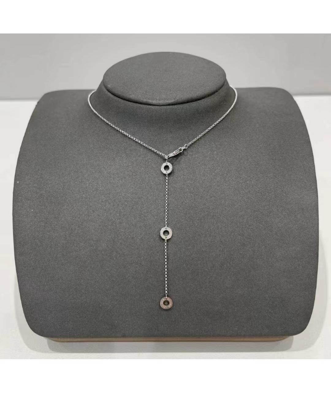 BVLGARI Серебряное колье из белого золота, фото 7