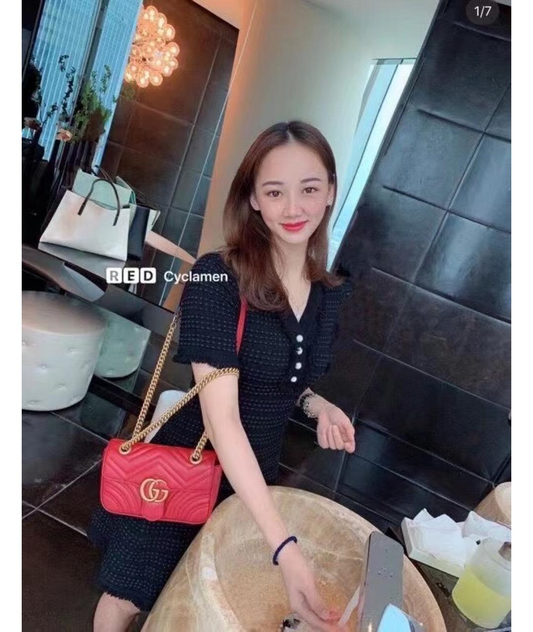 GUCCI Красная кожаная сумка через плечо, фото 9