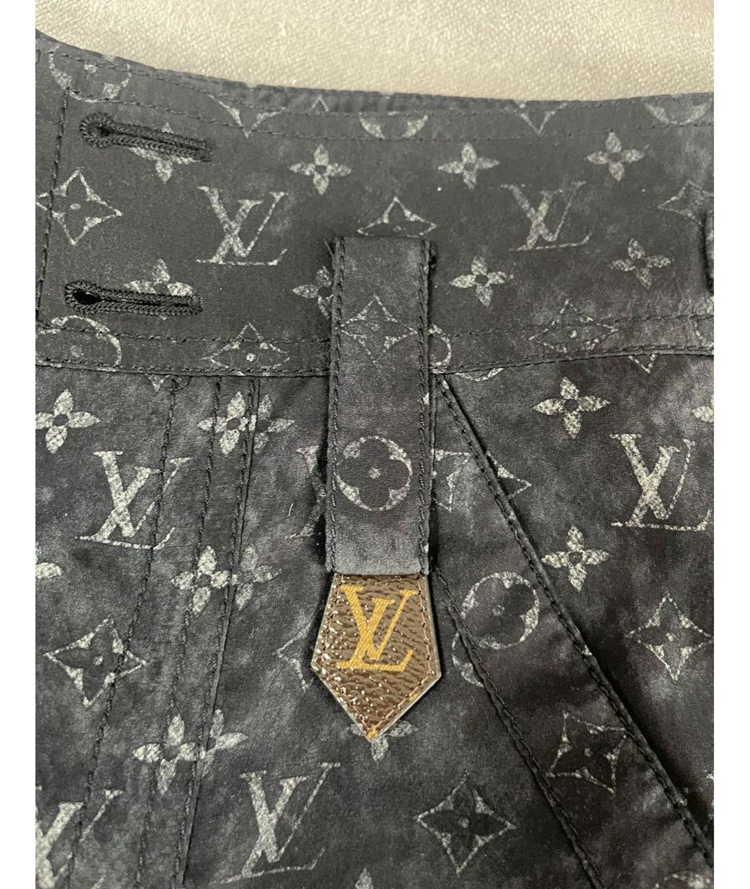 LOUIS VUITTON Серые шелковые брюки широкие, фото 4