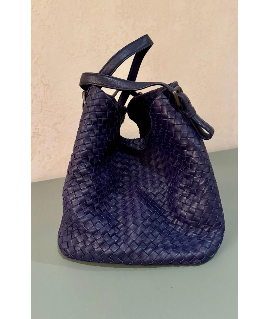 BOTTEGA VENETA Фиолетовая кожаная сумка тоут, фото 2