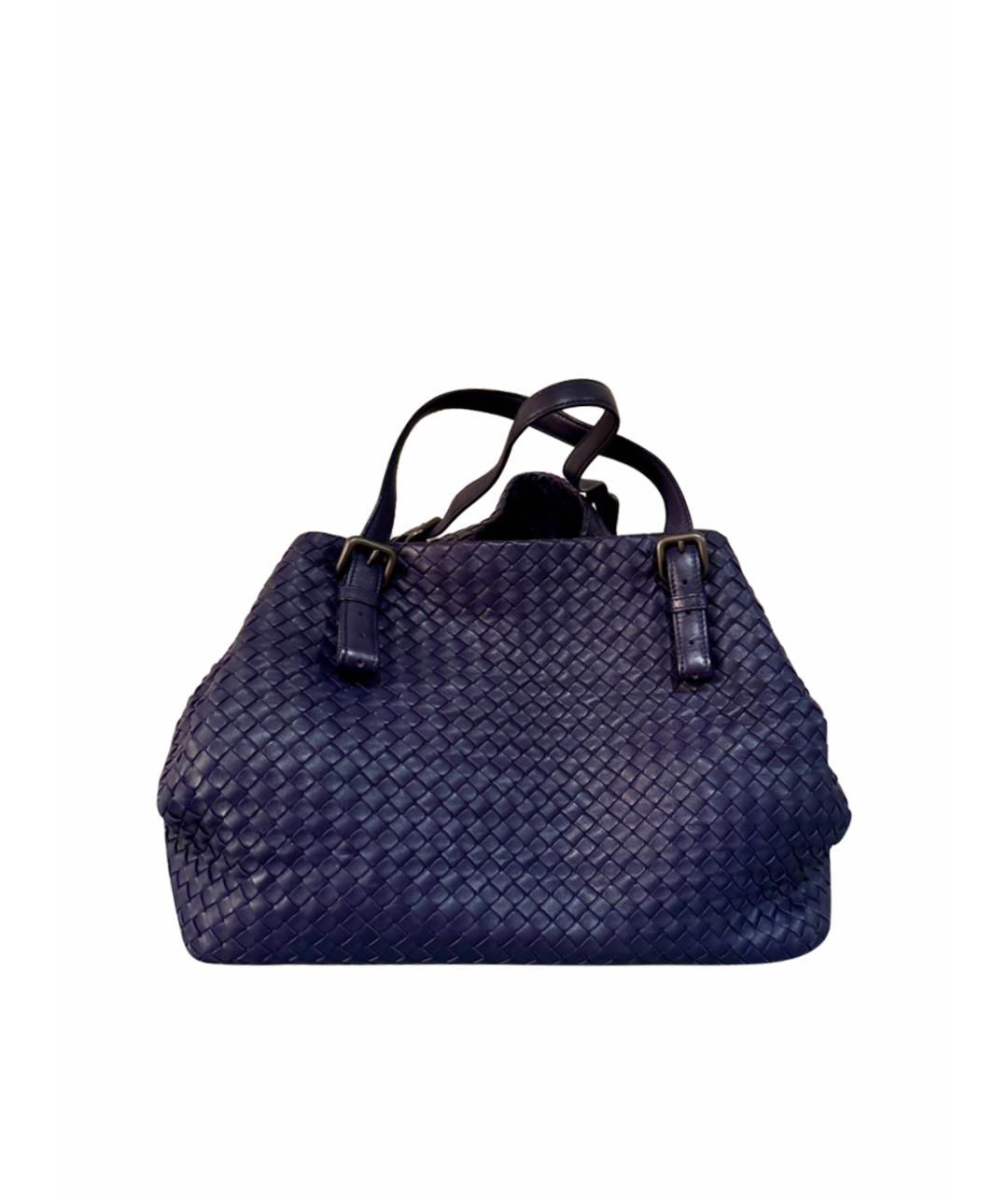 BOTTEGA VENETA Фиолетовая кожаная сумка тоут, фото 1