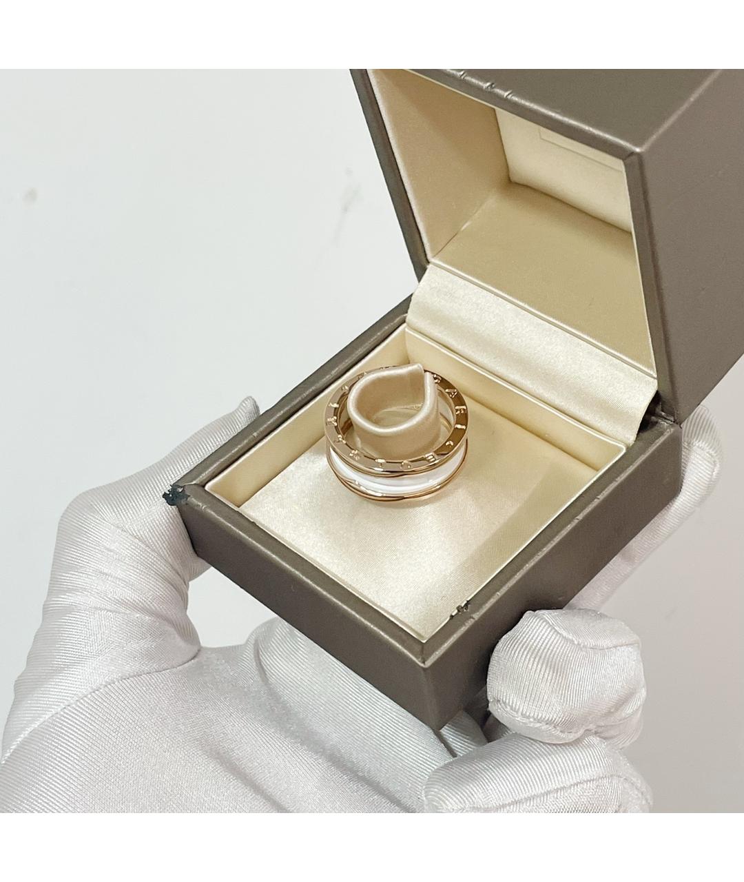 BVLGARI Белое кольцо из розового золота, фото 4