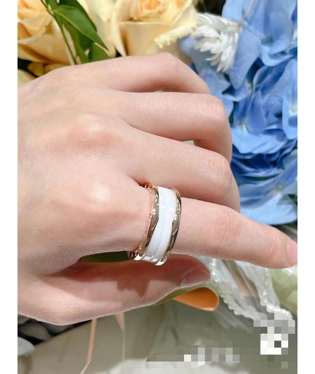 BVLGARI Белое кольцо из розового золота, фото 7