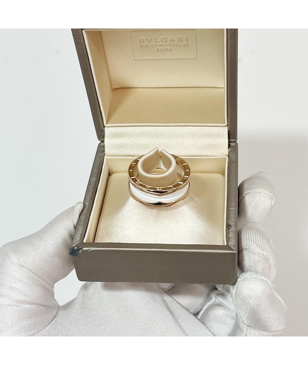 BVLGARI Белое кольцо из розового золота, фото 3