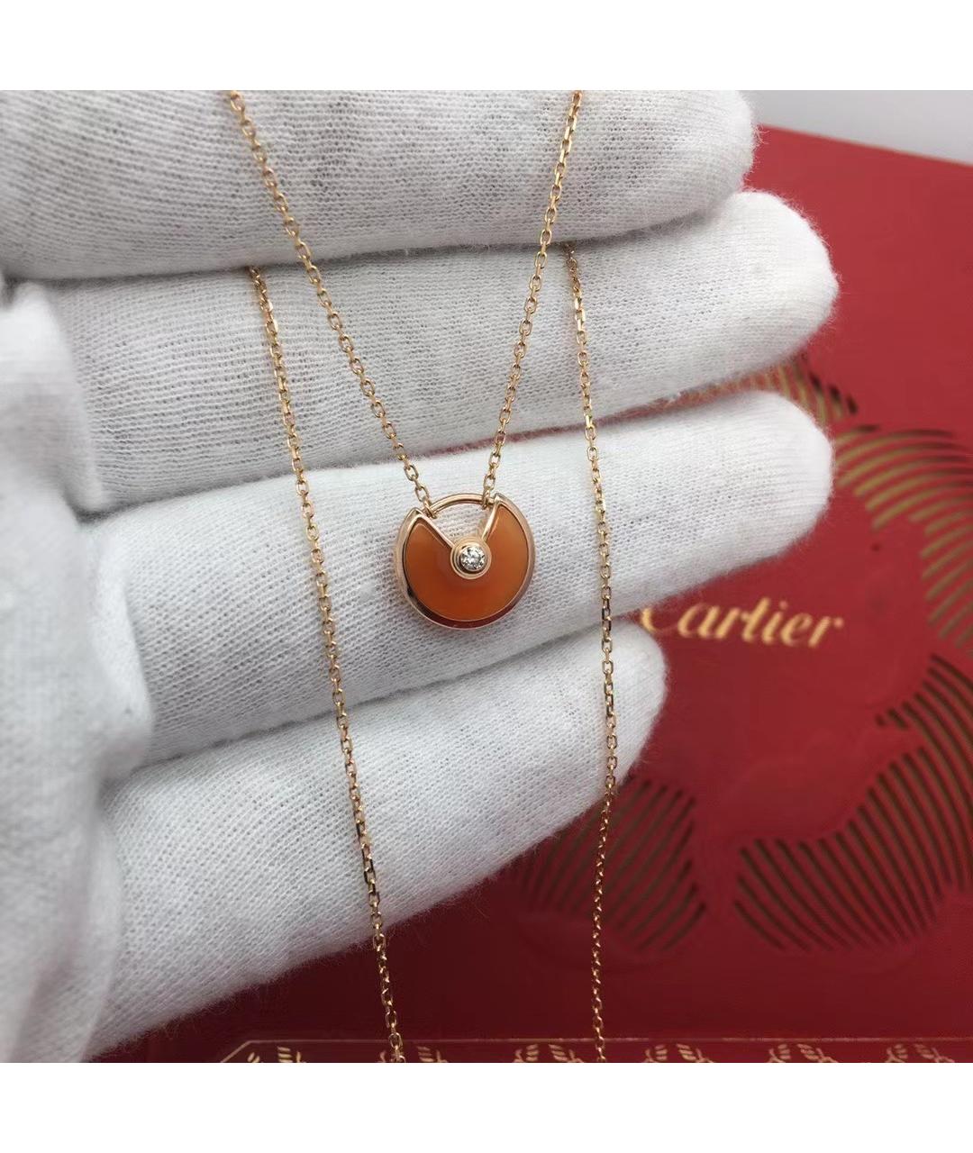 CARTIER Красное колье из розового золота, фото 3