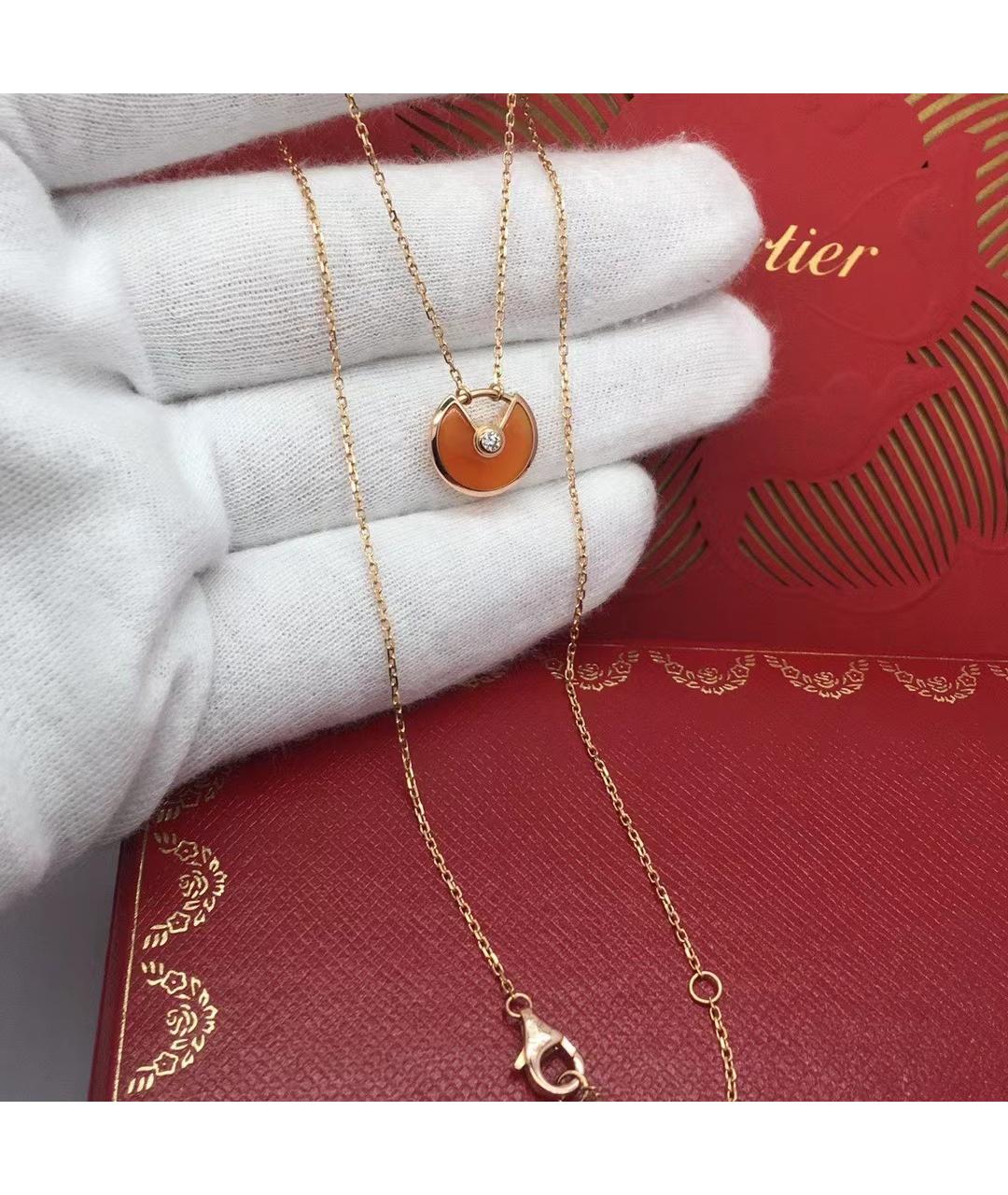 CARTIER Красное колье из розового золота, фото 7