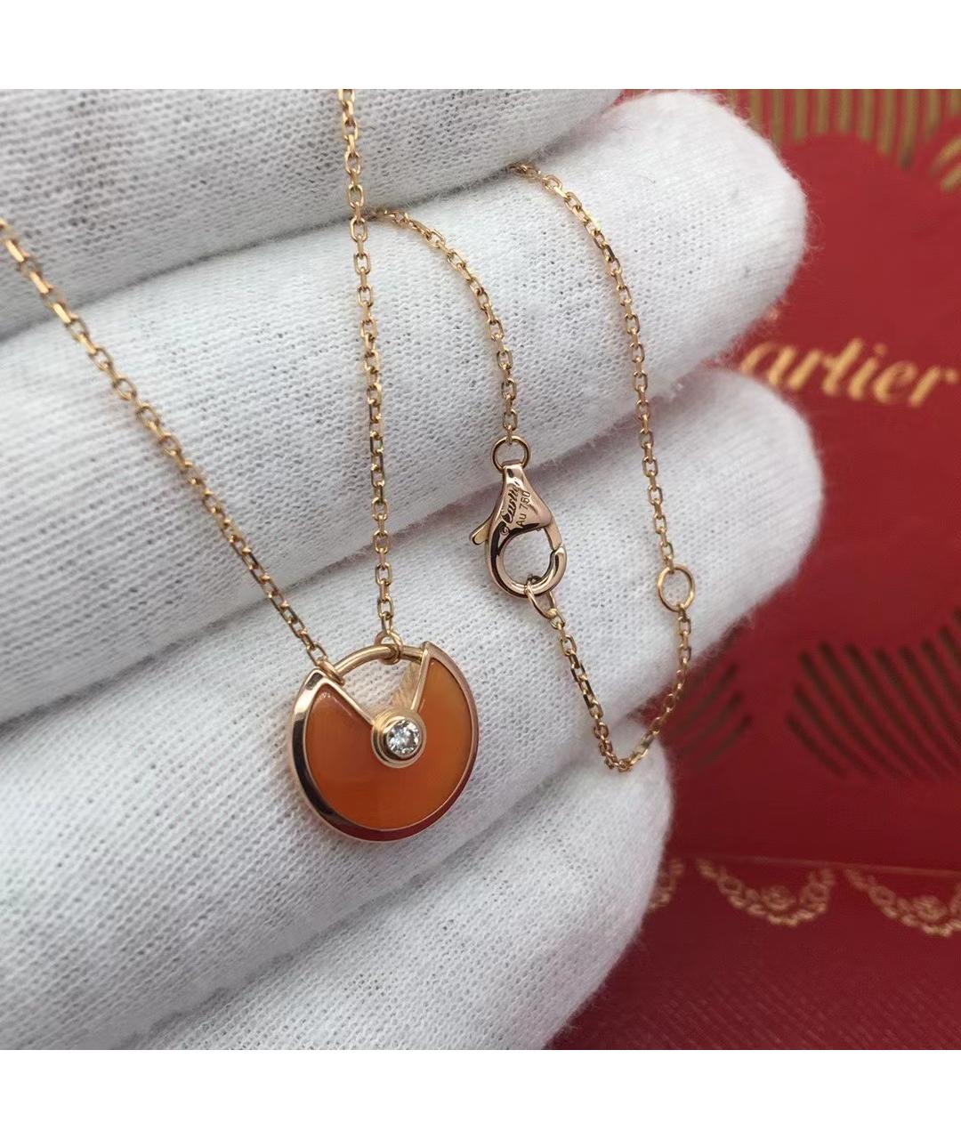 CARTIER Красное колье из розового золота, фото 8