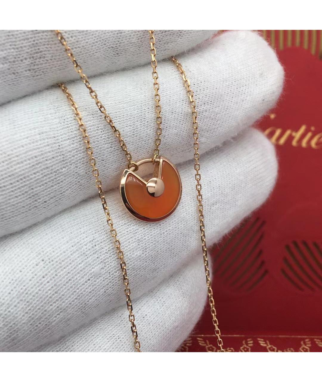 CARTIER Красное колье из розового золота, фото 2