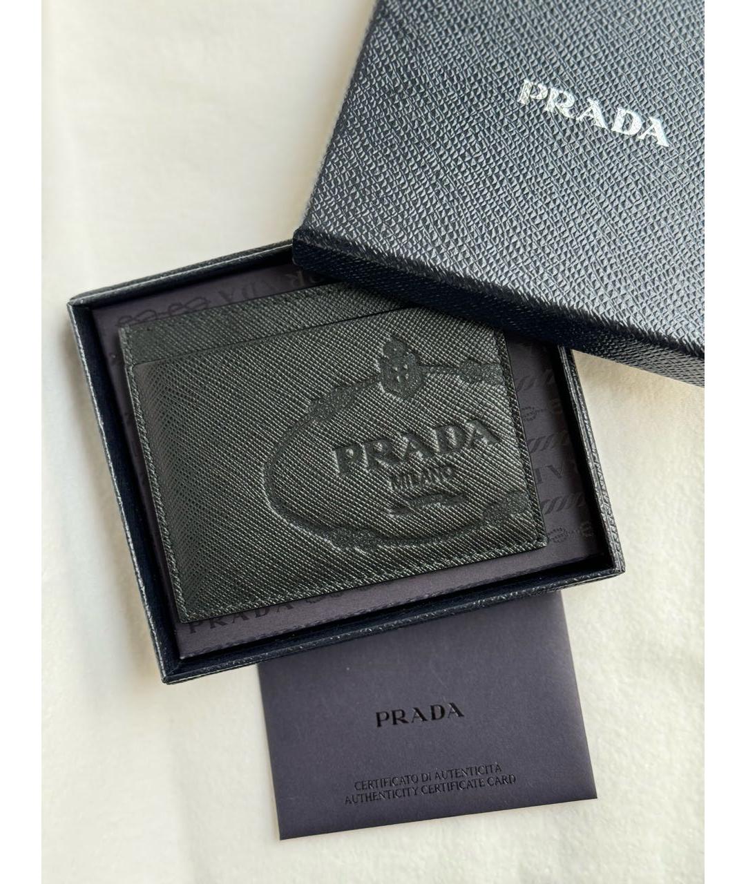 PRADA Черный кожаный кардхолдер, фото 5