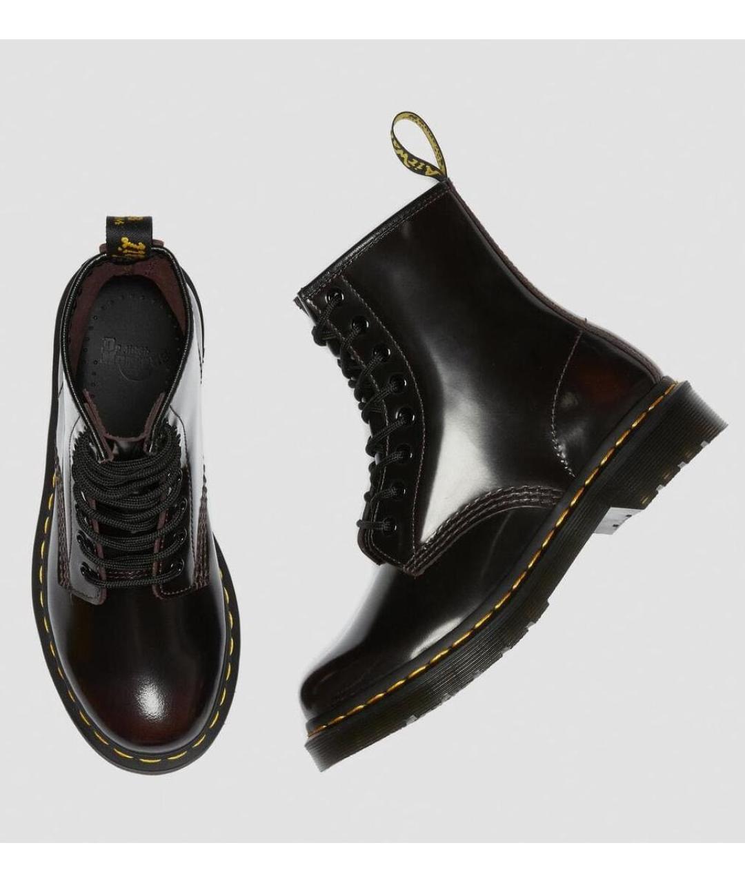 DR. MARTENS Бордовые кожаные ботинки, фото 3