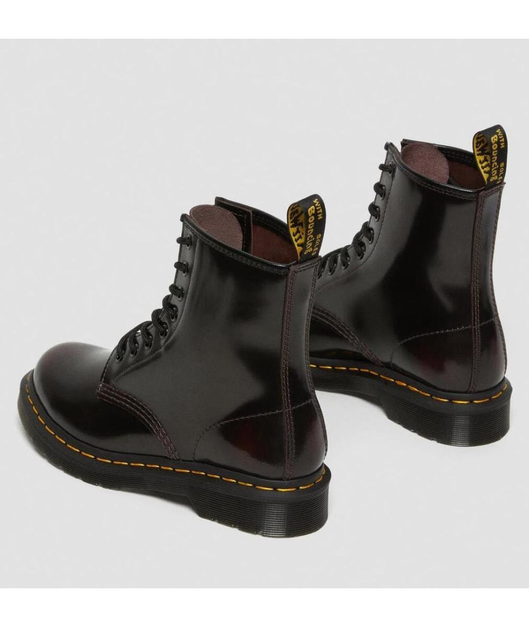 DR. MARTENS Бордовые кожаные ботинки, фото 4