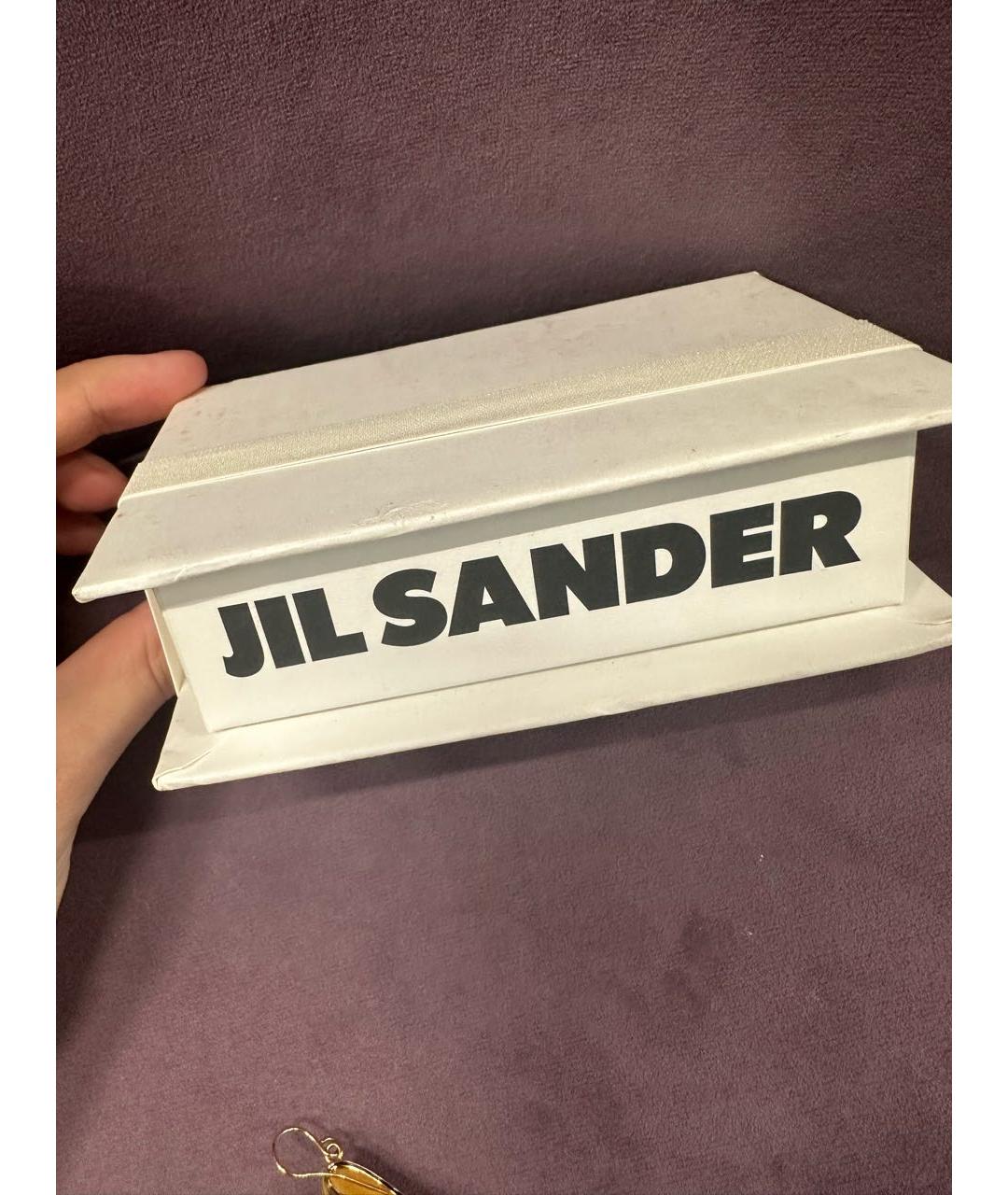 JIL SANDER Золотые латунные серьги, фото 4