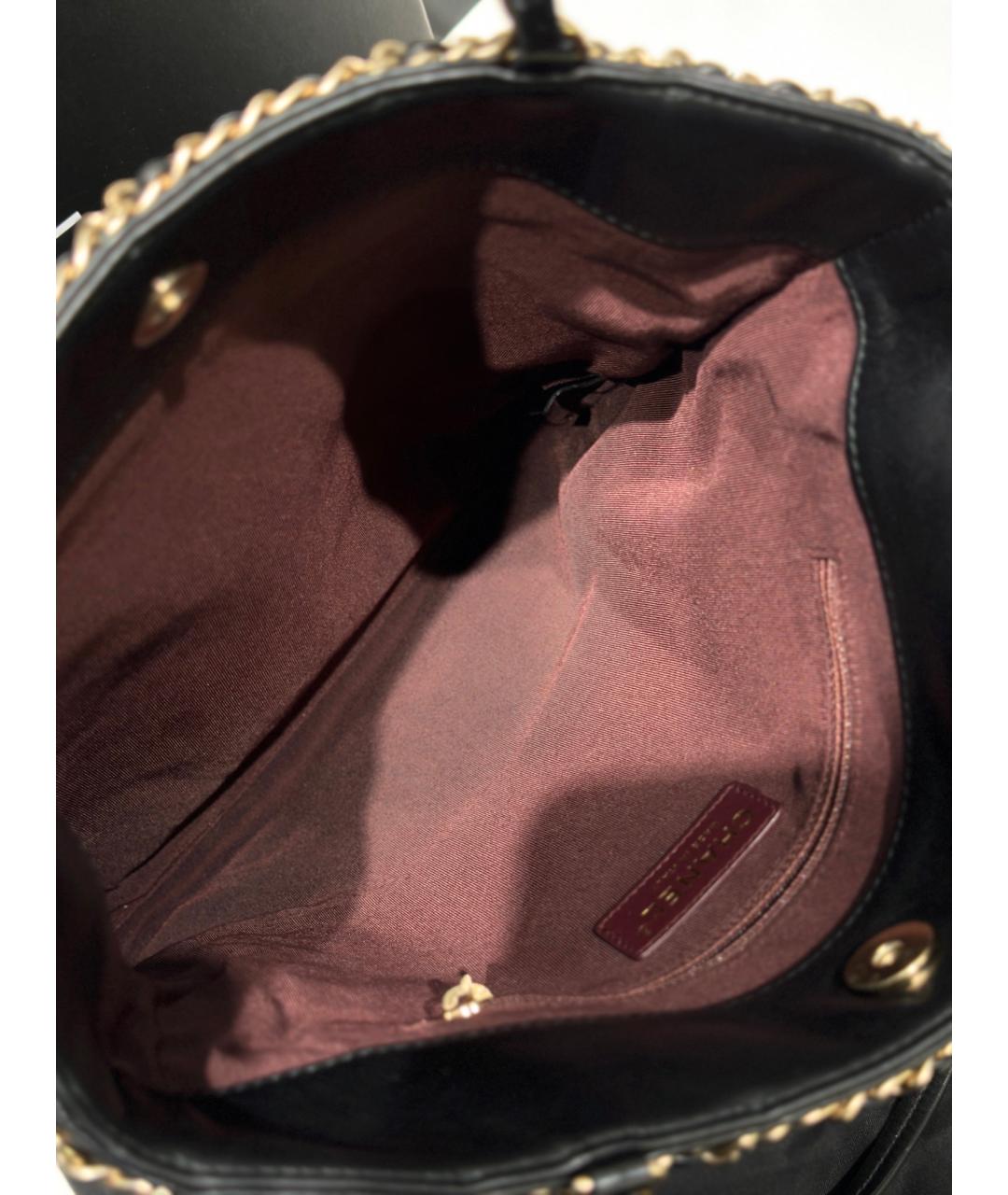 CHANEL Черная кожаная сумка тоут, фото 9