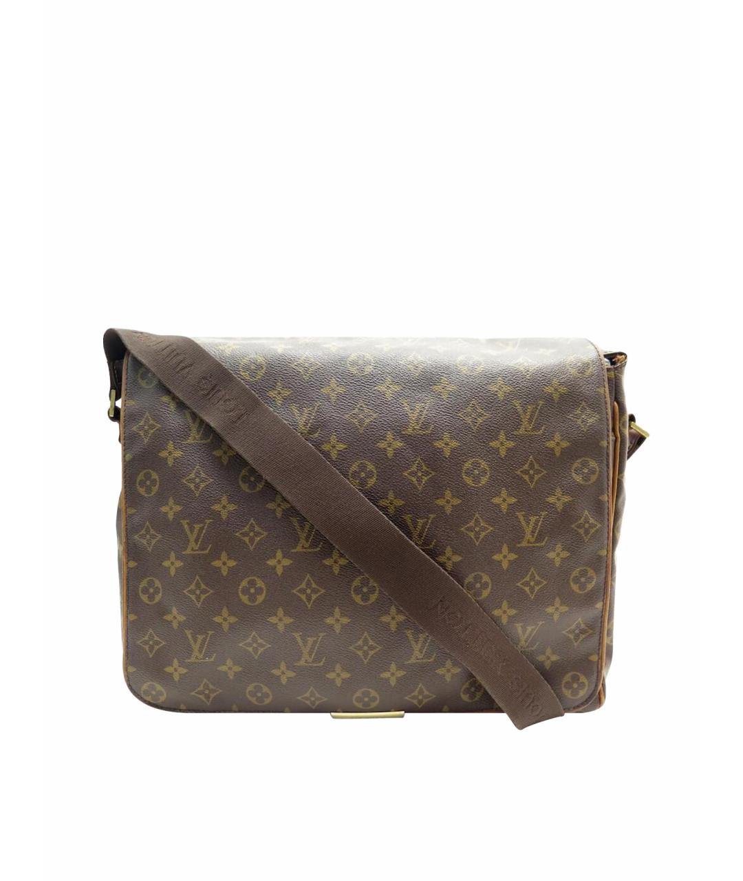 LOUIS VUITTON Коричневая кожаная сумка на плечо, фото 1