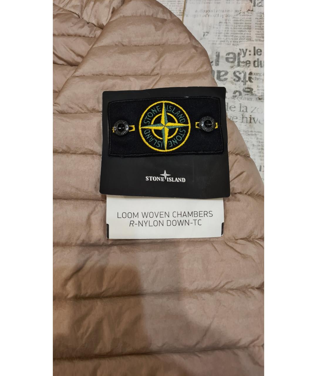 STONE ISLAND Коричневый пуховик, фото 4