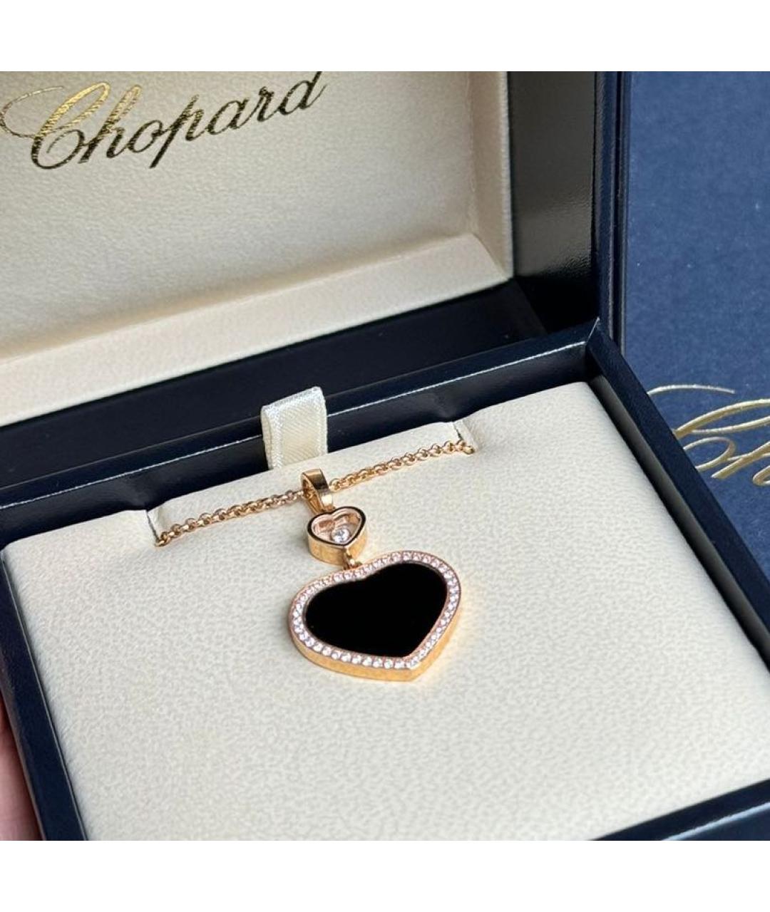 CHOPARD Черная подвеска из розового золота, фото 4