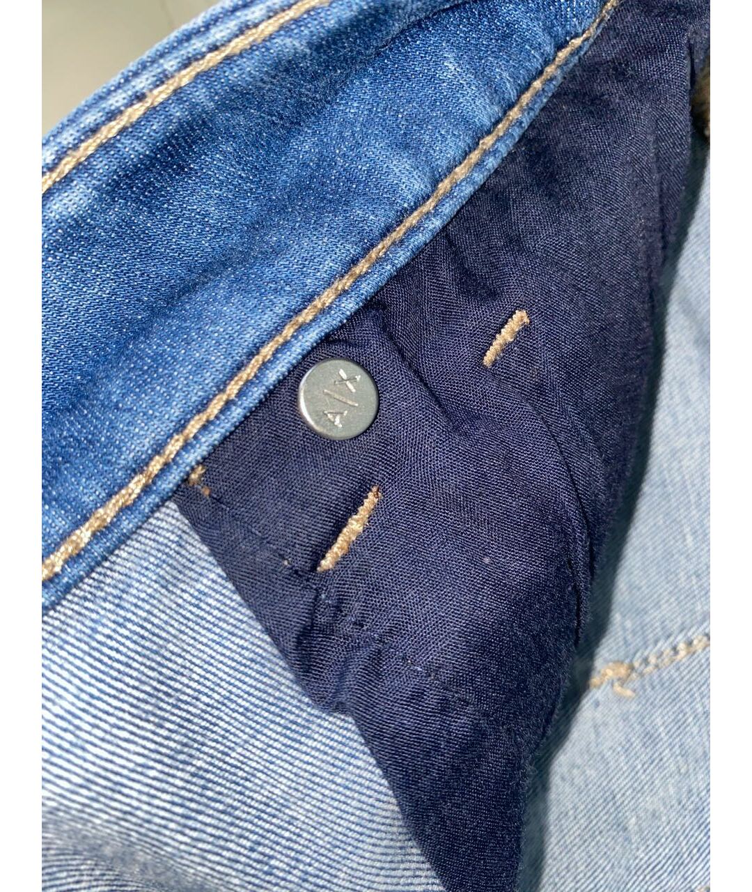 ARMANI EXCHANGE Голубые хлопковые джинсы слим, фото 8