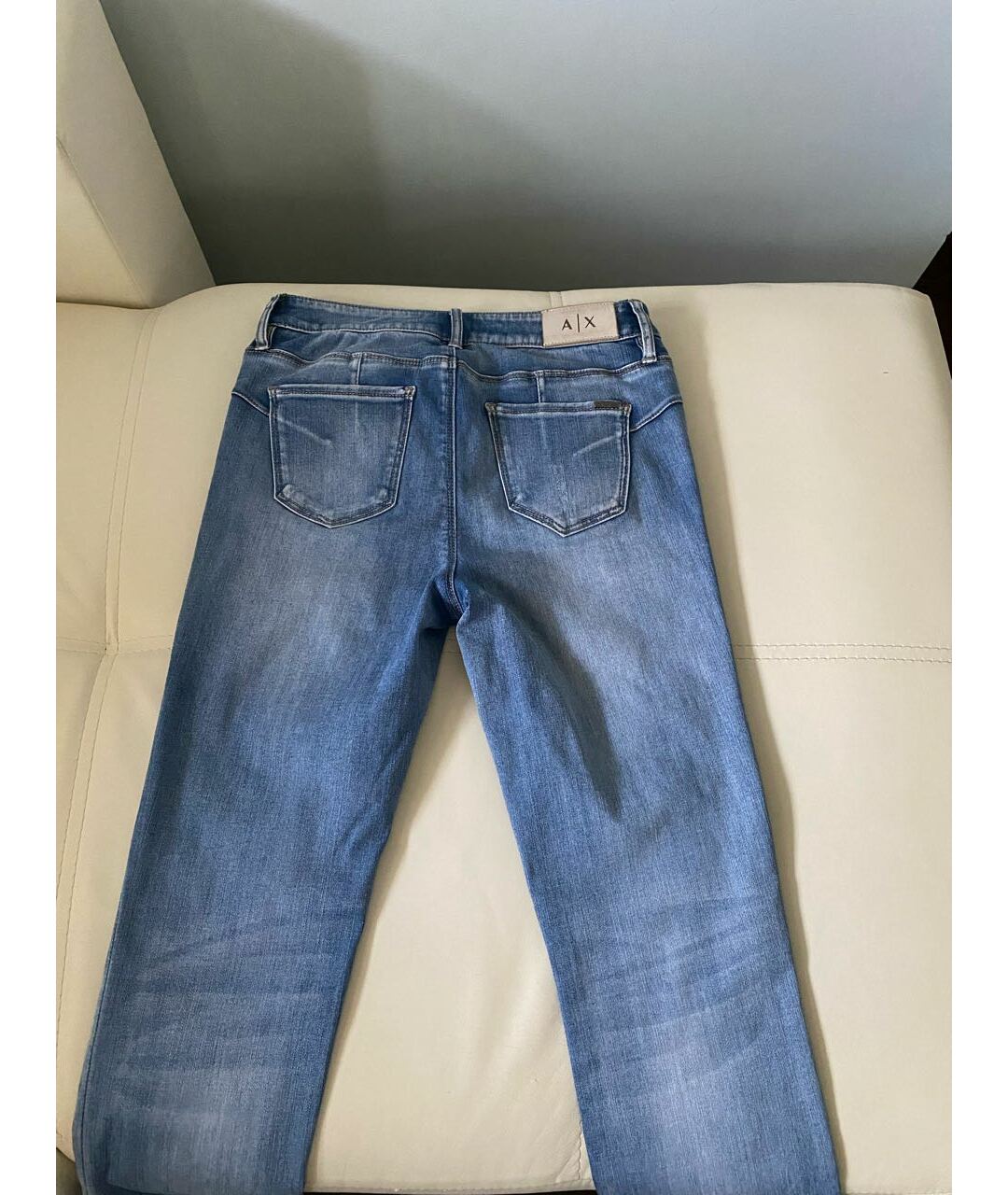 ARMANI EXCHANGE Голубые хлопковые джинсы слим, фото 6
