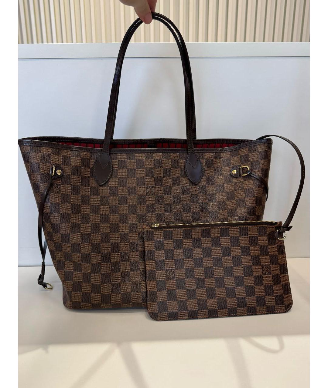 LOUIS VUITTON Коричневая сумка тоут, фото 8