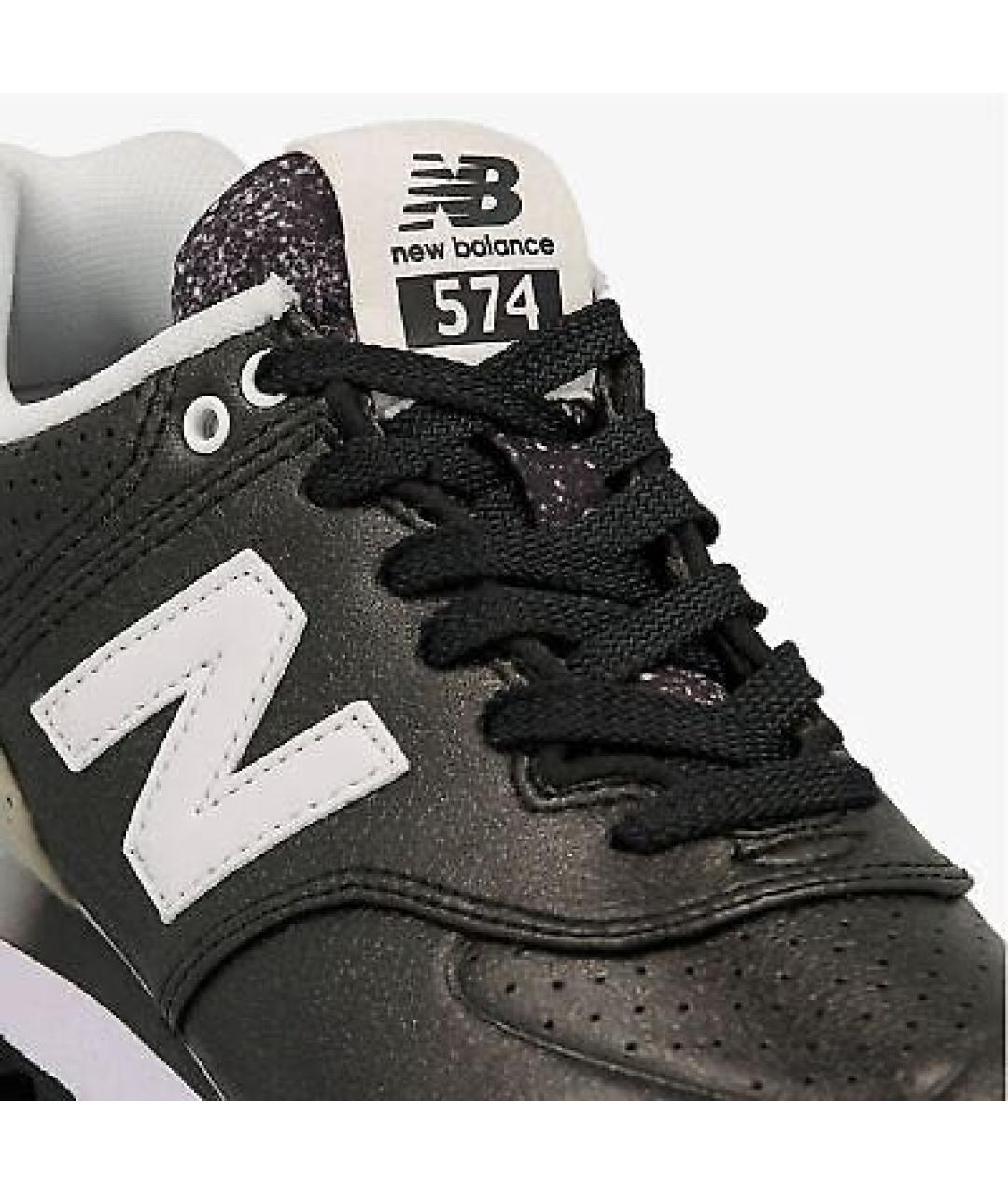 NEW BALANCE Черные кожаные кроссовки, фото 4