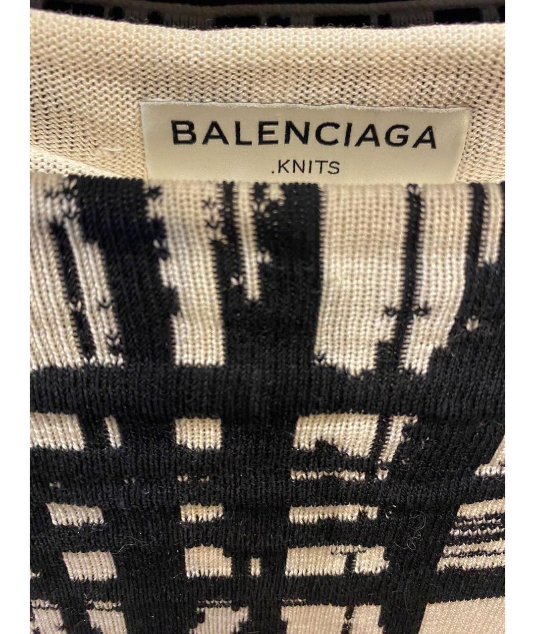 BALENCIAGA Белый шелковый джемпер / свитер, фото 3