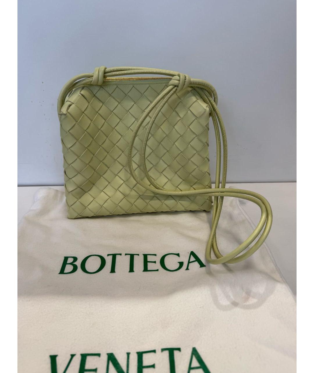 BOTTEGA VENETA Салатовая кожаная сумка через плечо, фото 2