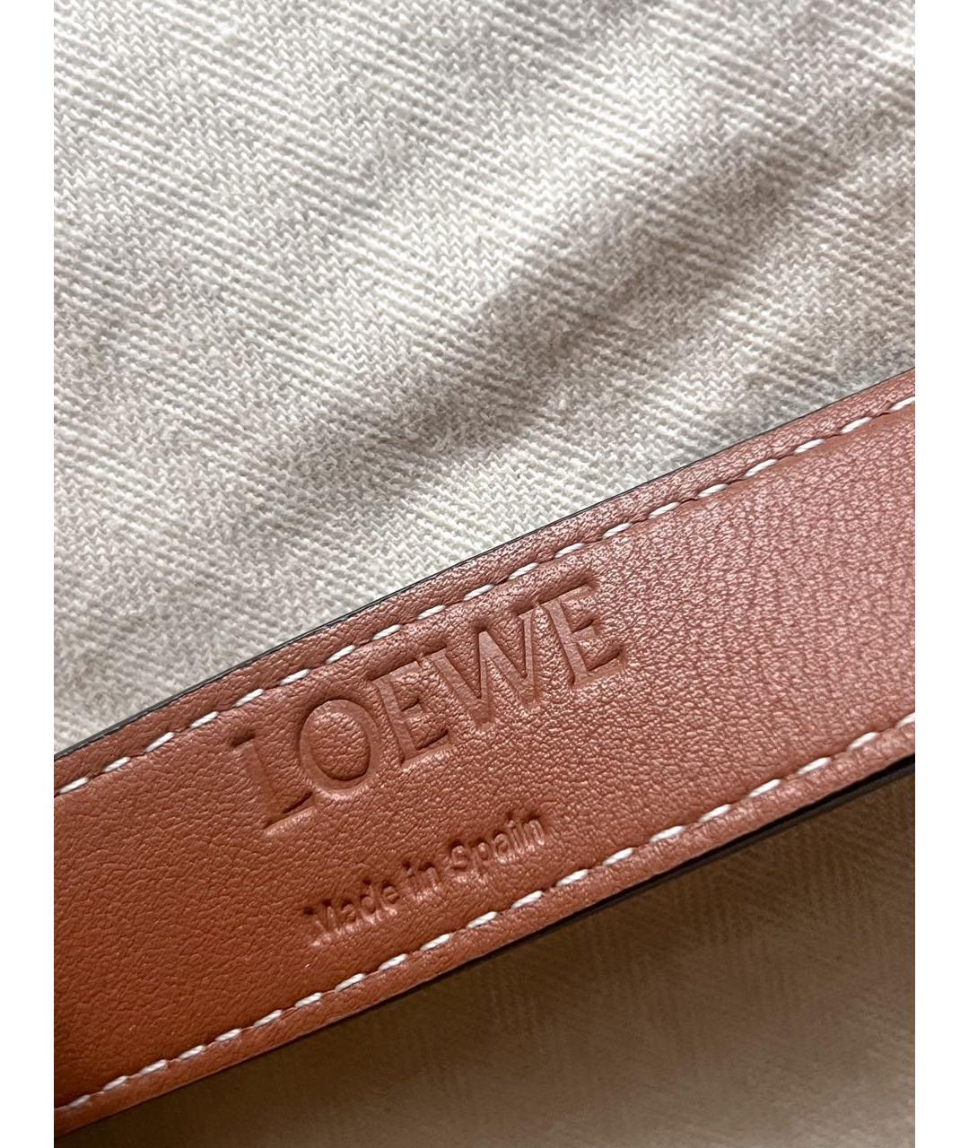 LOEWE Коричневая пляжная сумка, фото 7