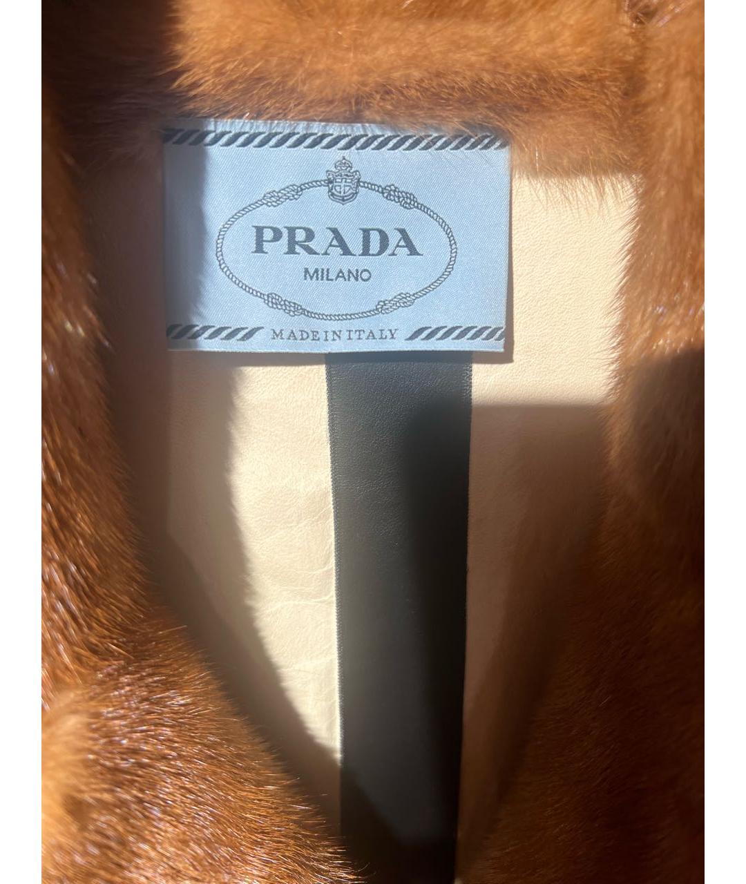 PRADA Коричневая шуба, фото 4