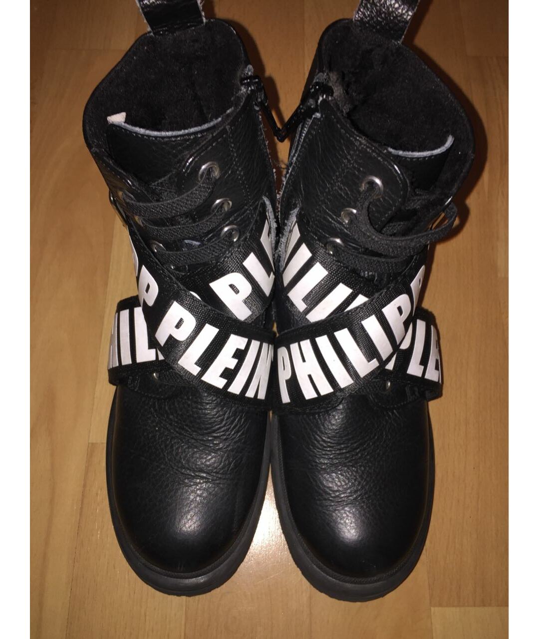 PHILIPP PLEIN Черные кожаные ботинки, фото 2