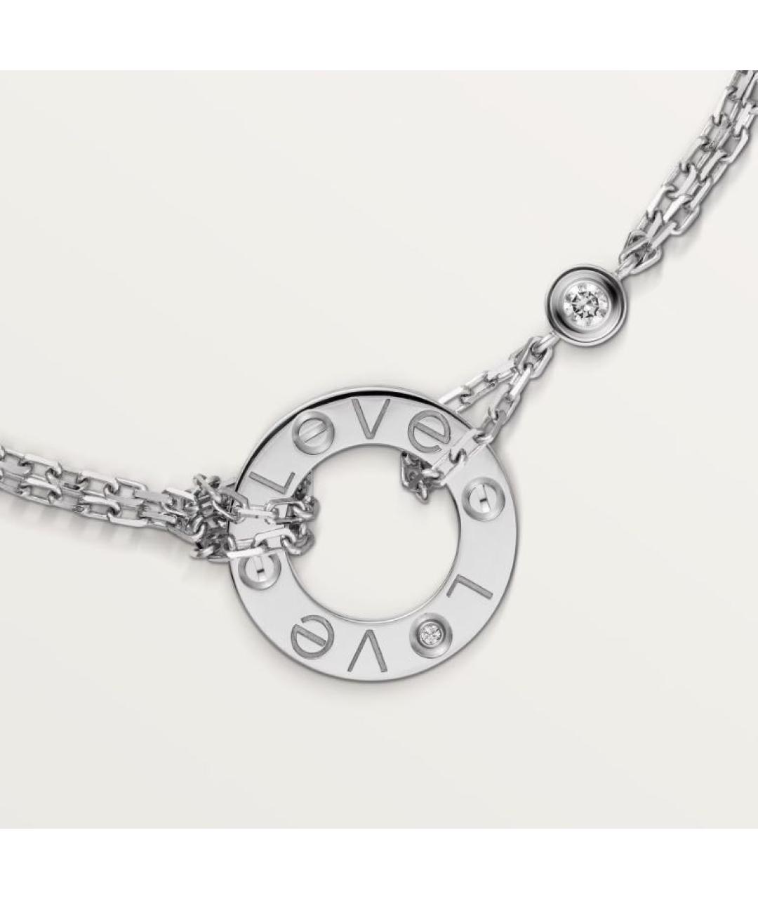 CARTIER Серебрянный браслет из белого золота, фото 2