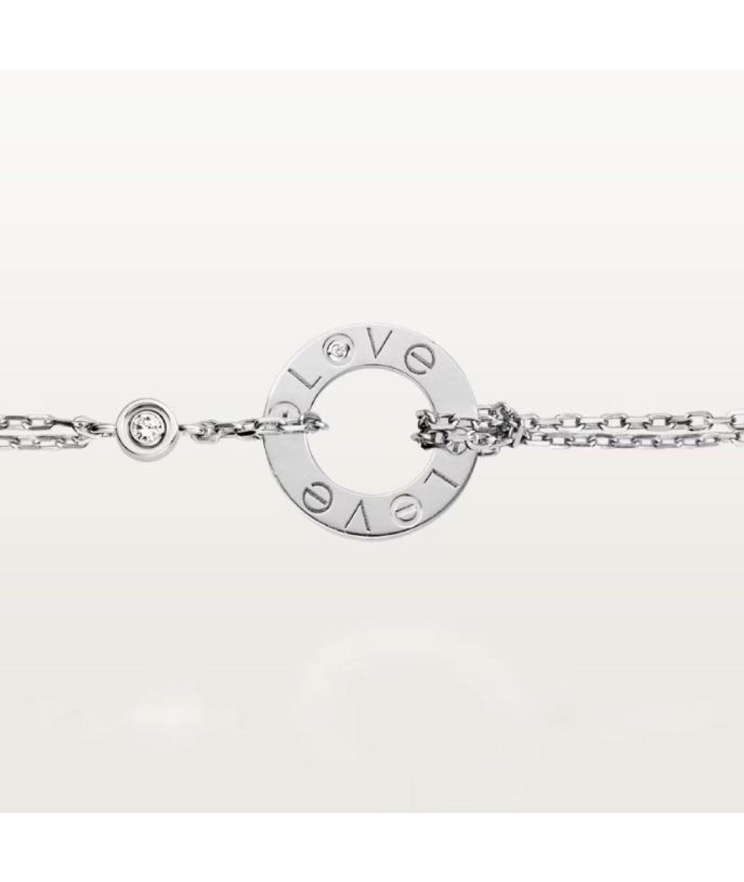 CARTIER Серебрянный браслет из белого золота, фото 4
