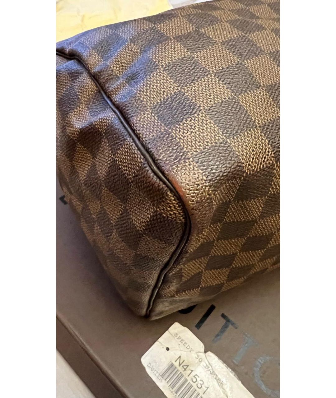 LOUIS VUITTON Коричневая сумка с короткими ручками, фото 5