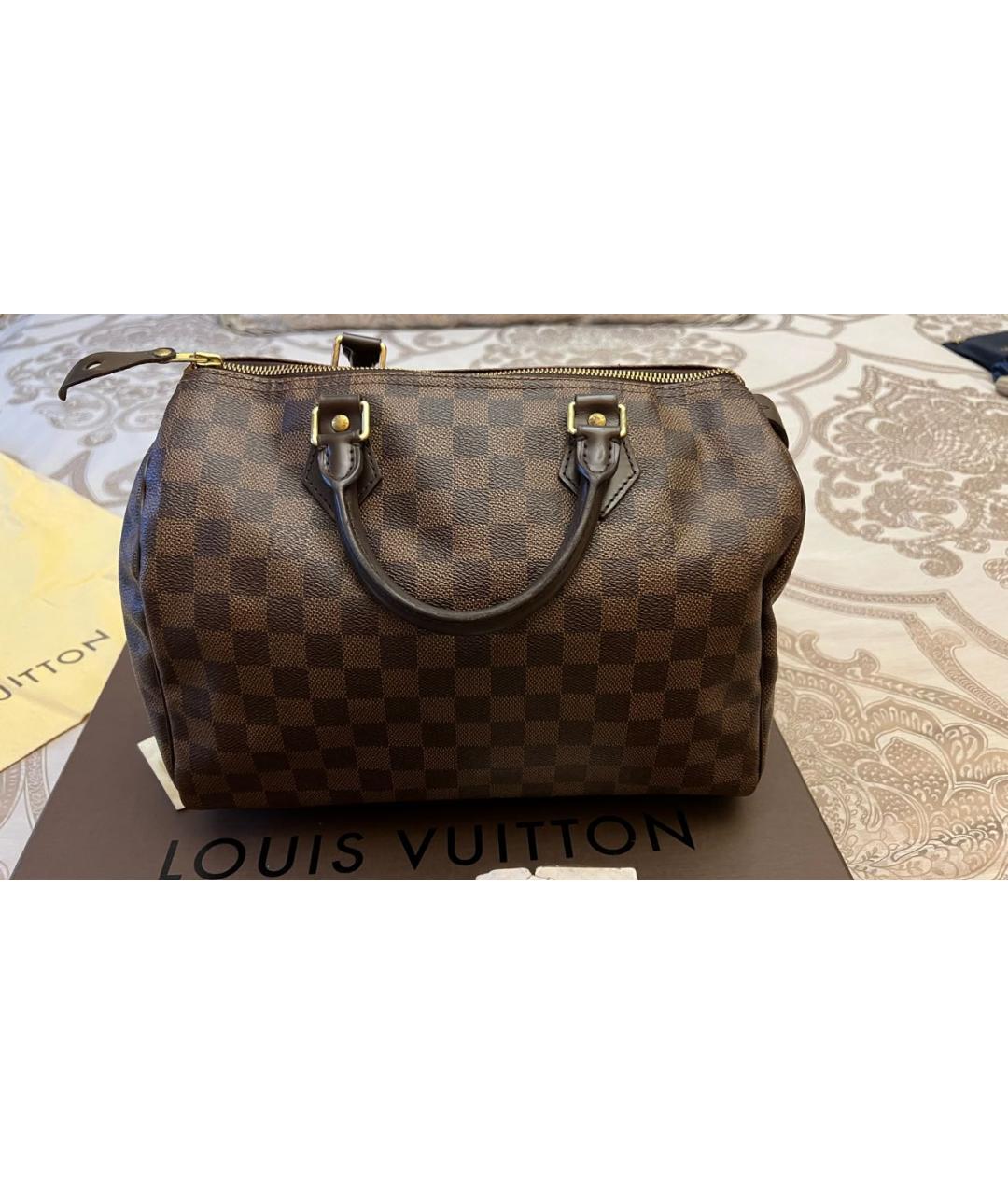 LOUIS VUITTON Коричневая сумка с короткими ручками, фото 9