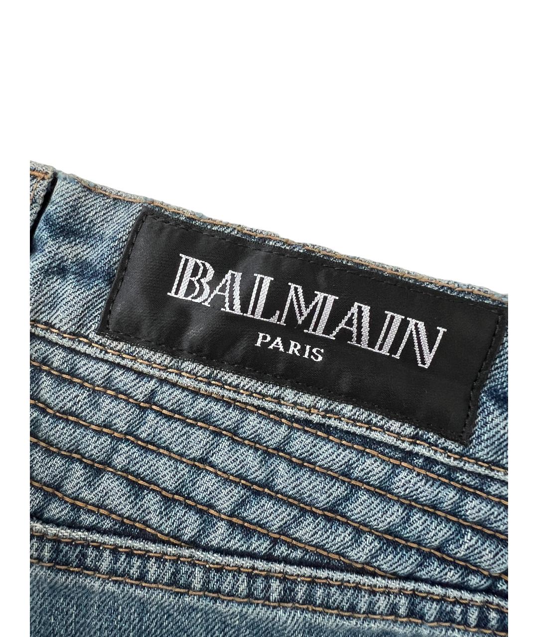 BALMAIN Синие прямые джинсы, фото 3