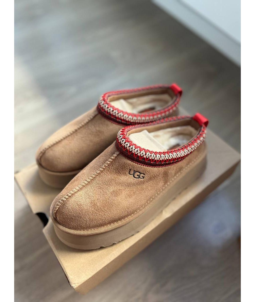 UGG AUSTRALIA Красные замшевые ботинки, фото 2