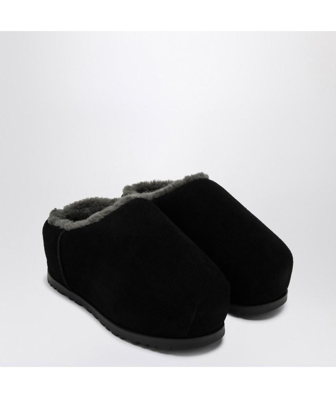 UGG AUSTRALIA Черные кожаные мюли, фото 2