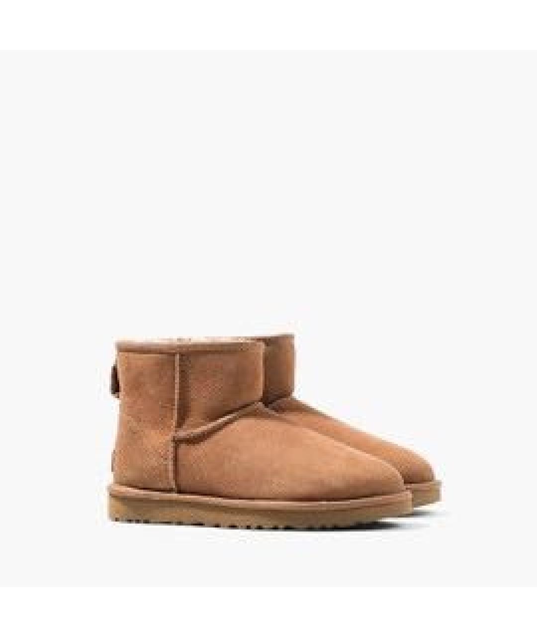 UGG AUSTRALIA Коричневые замшевые ботинки, фото 2