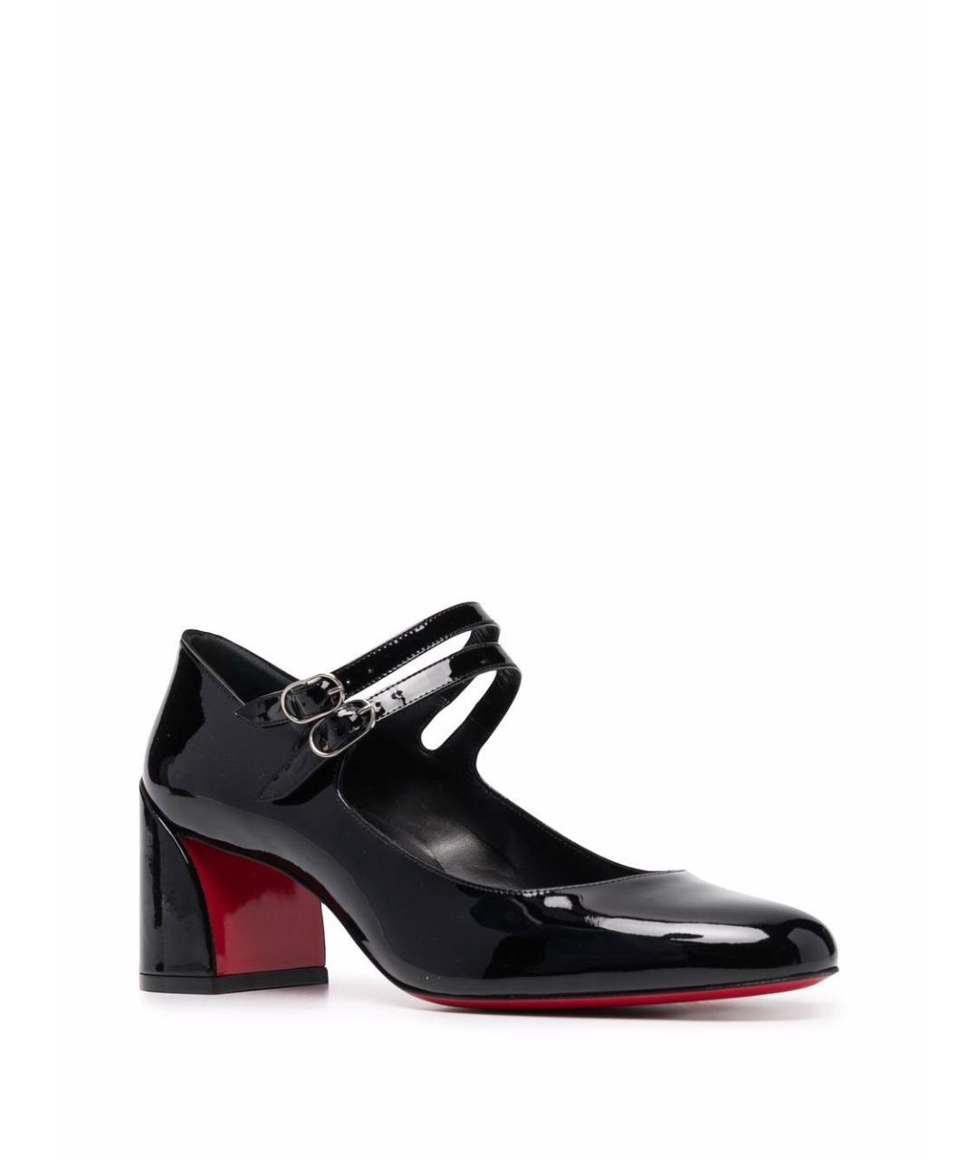 CHRISTIAN LOUBOUTIN Черные кожаные туфли, фото 3