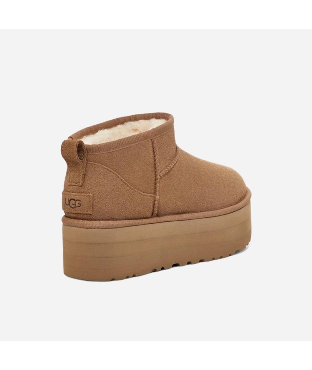 UGG AUSTRALIA Коричневые замшевые ботинки, фото 4