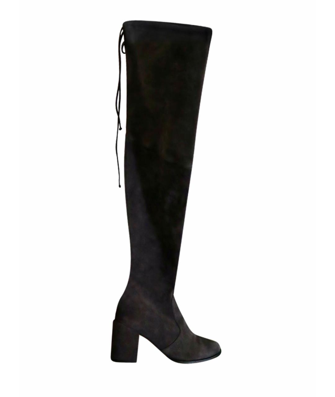 STUART WEITZMAN Серые замшевые ботфорты, фото 1