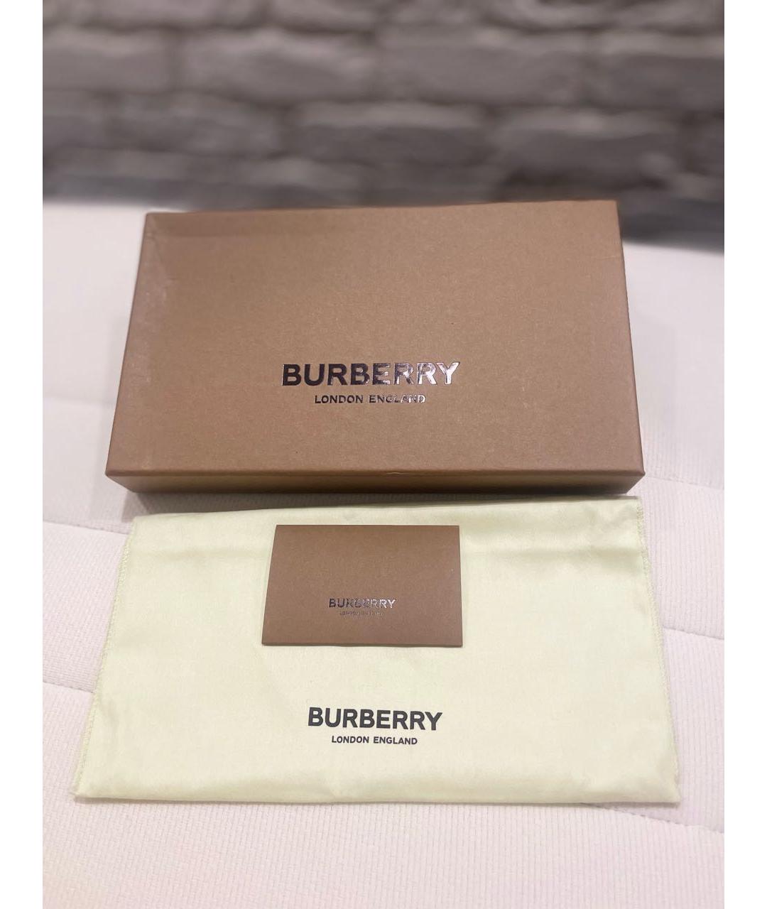 BURBERRY Антрацитовый кожаный кошелек, фото 5