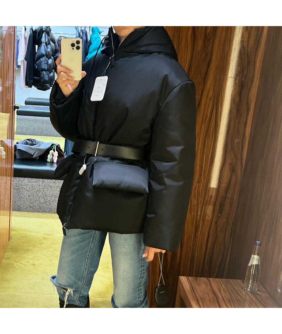 PRADA Черный полиамидовый пуховик, фото 7