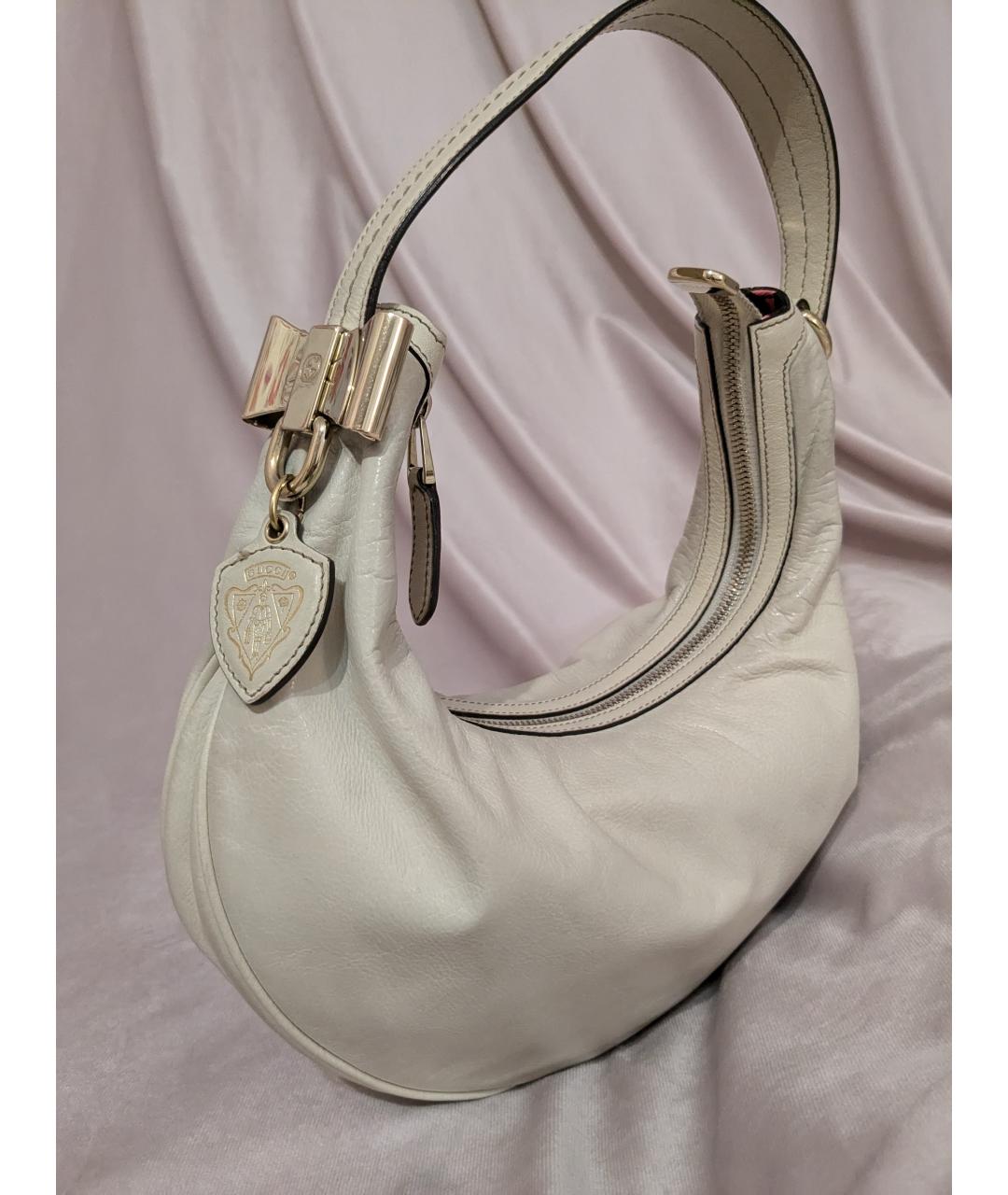 GUCCI Бежевая кожаная сумка через плечо, фото 2