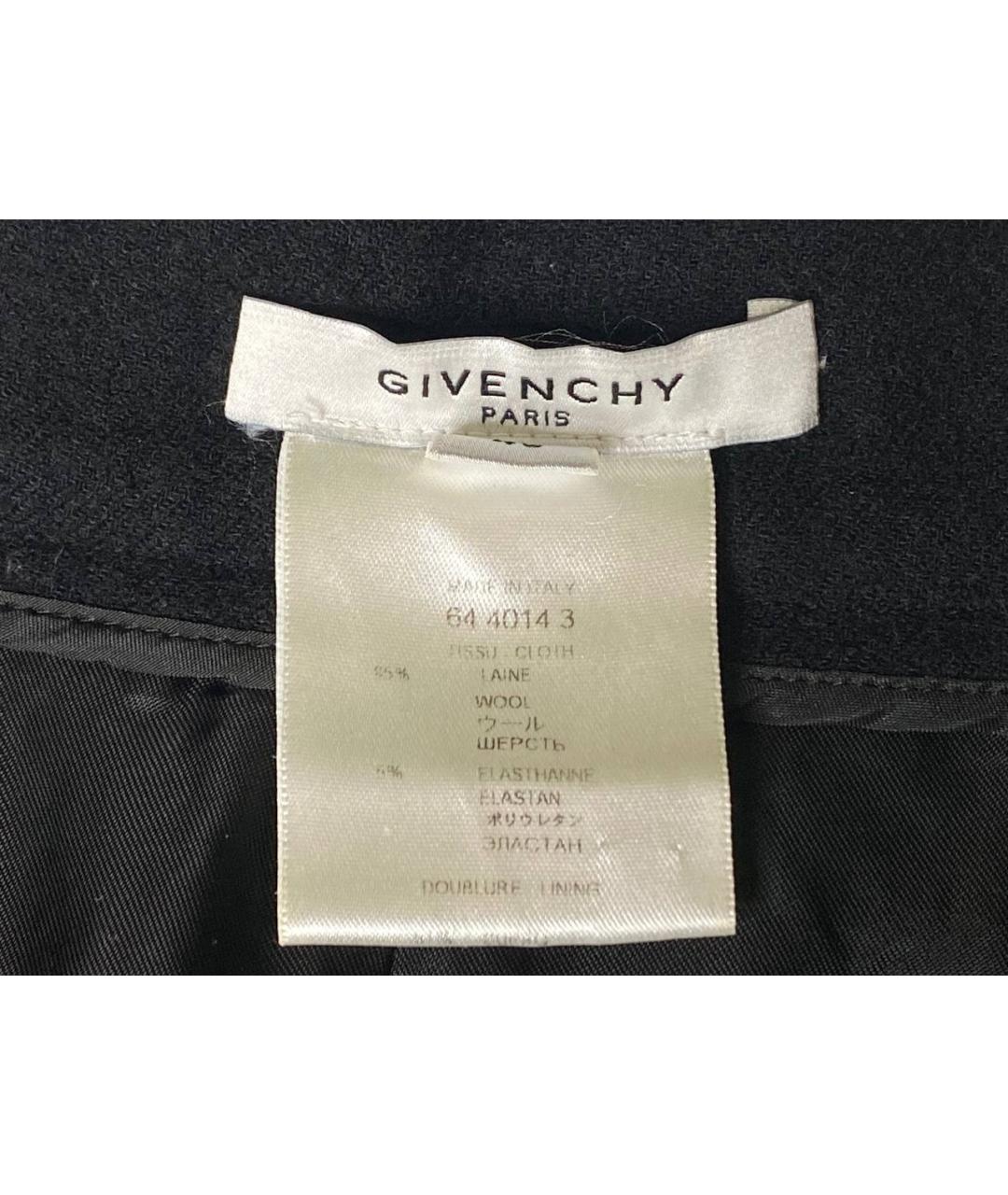 GIVENCHY Черная шерстяная юбка миди, фото 7