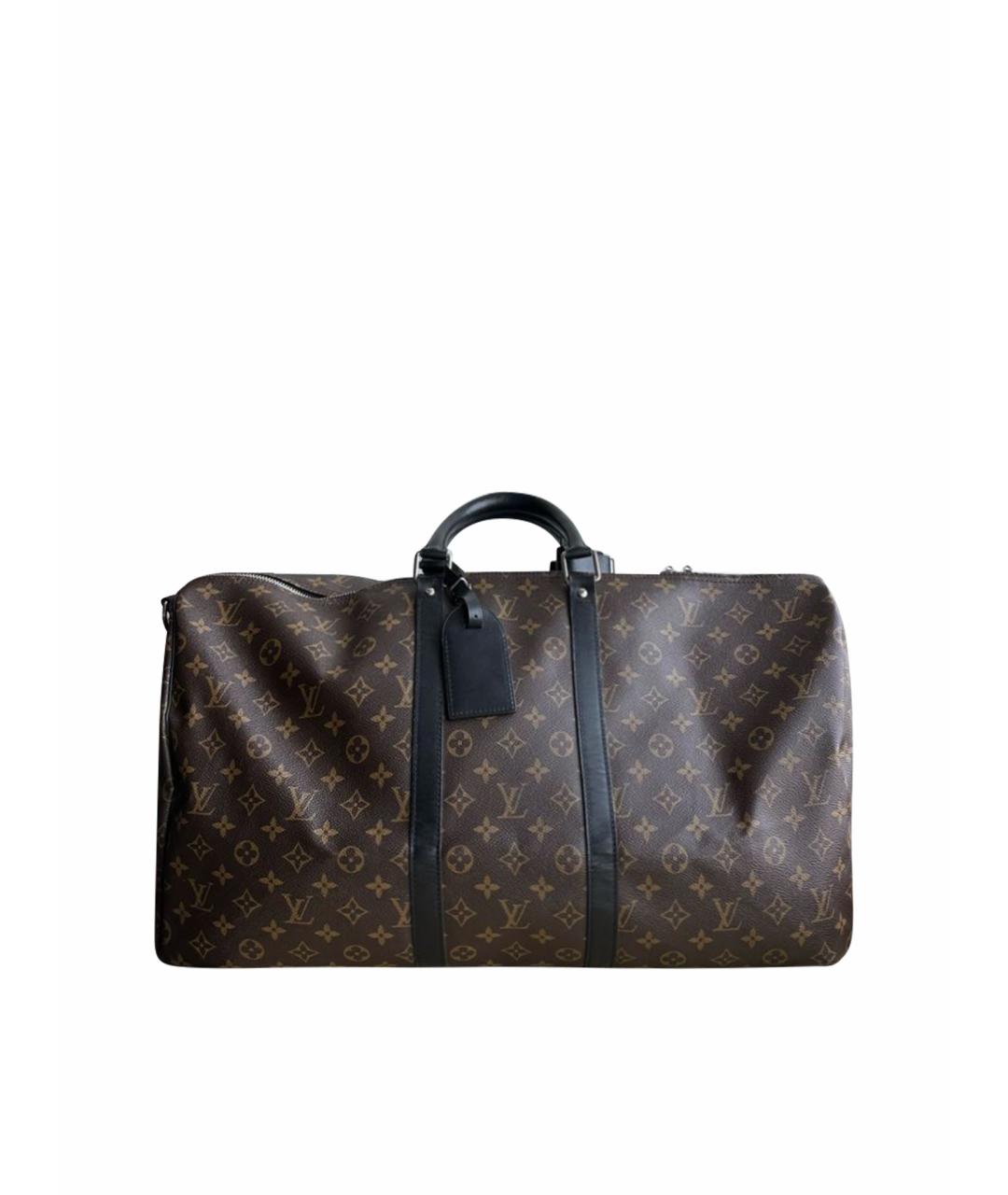 LOUIS VUITTON Коричневая кожаная дорожная/спортивная сумка, фото 1